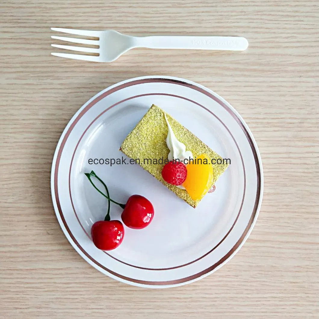100% Degradable Compostable PLA Kitchenware Tablewares Plastic Cutlery Biodegradable Fork