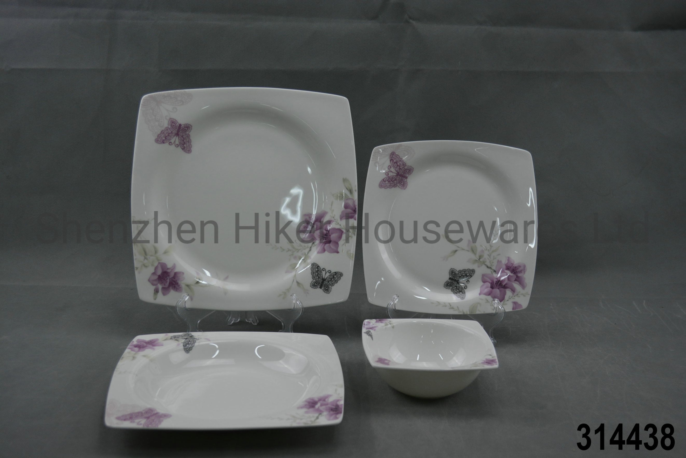 12PCS -20PCS Set Square Shape New Bone China Dinner Set