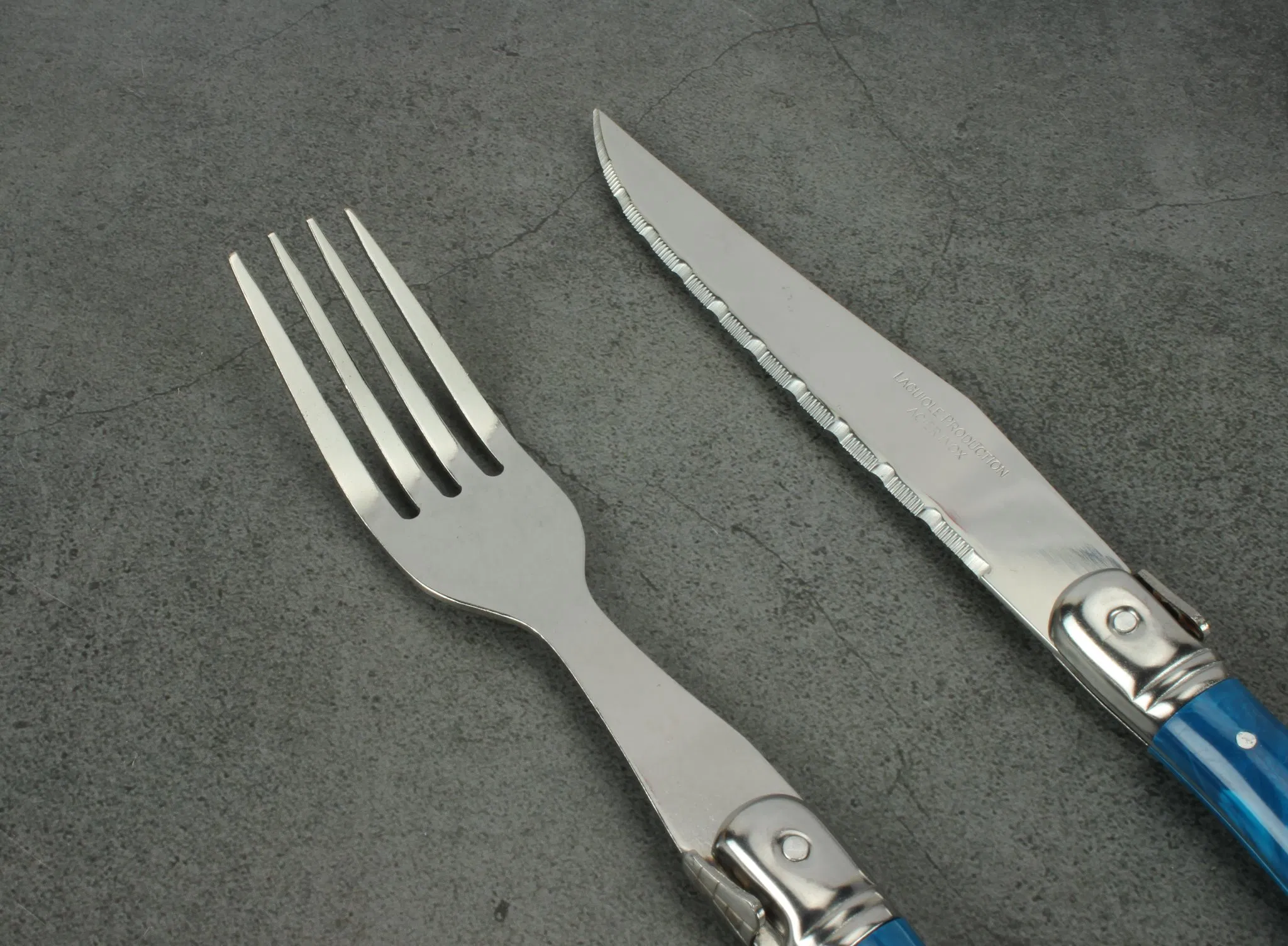 12PCS ABS Handle Laguiole Stainless Steel Used Restaurant Flatware (SE-K035)