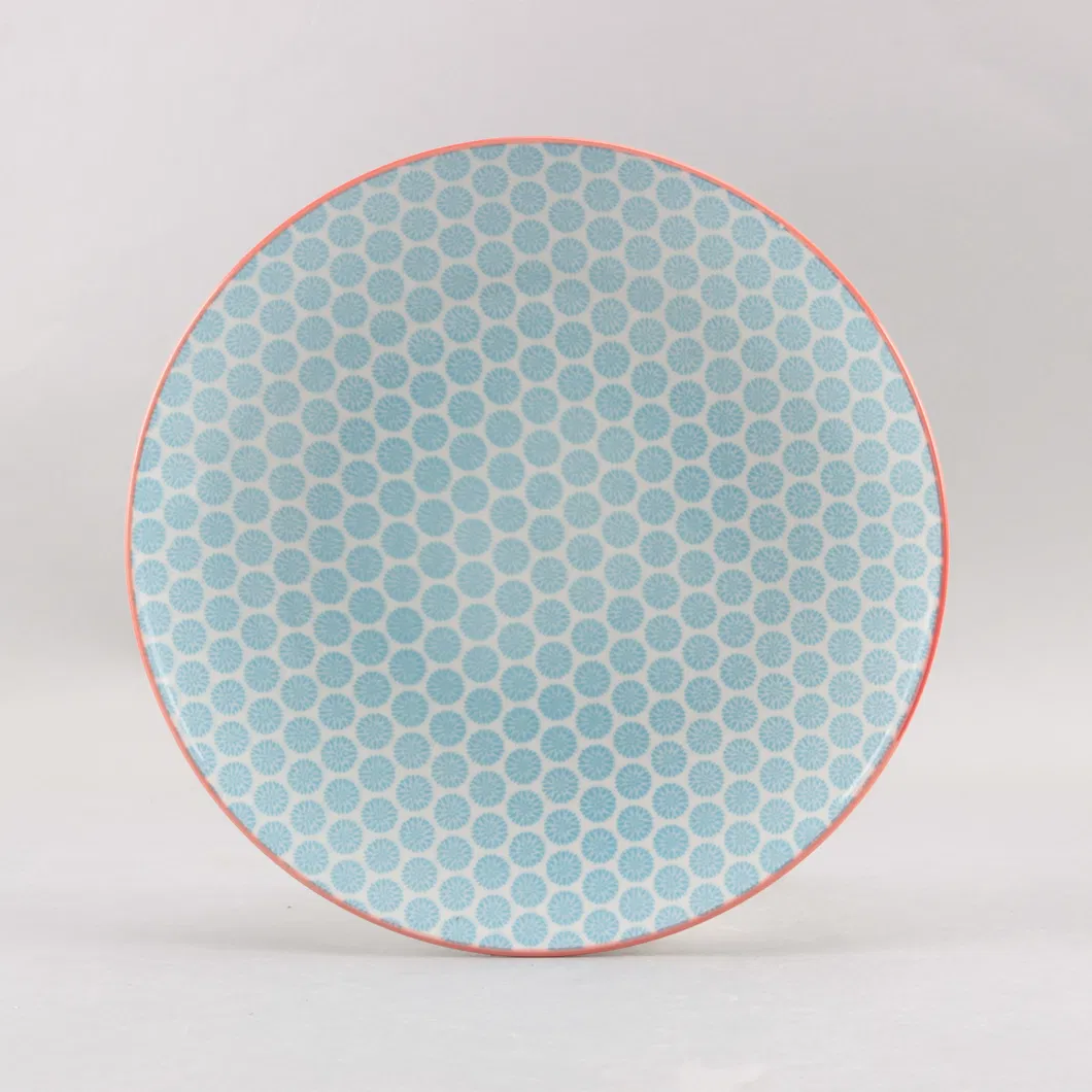 12PCS High-Quality Pad Printing and Floral Pattern Designceramic Tableware Set