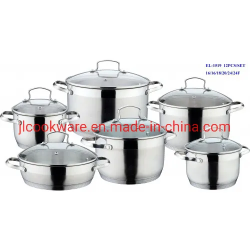 12PCS Stainless Steel Cookware Set Hot Sale Whole Sale for Home