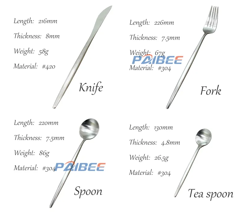 16 Piece Gift Box Packingstainless Steel Cutlery 18/10 Black Plated Flatware Shining Matt Black Cutlery
