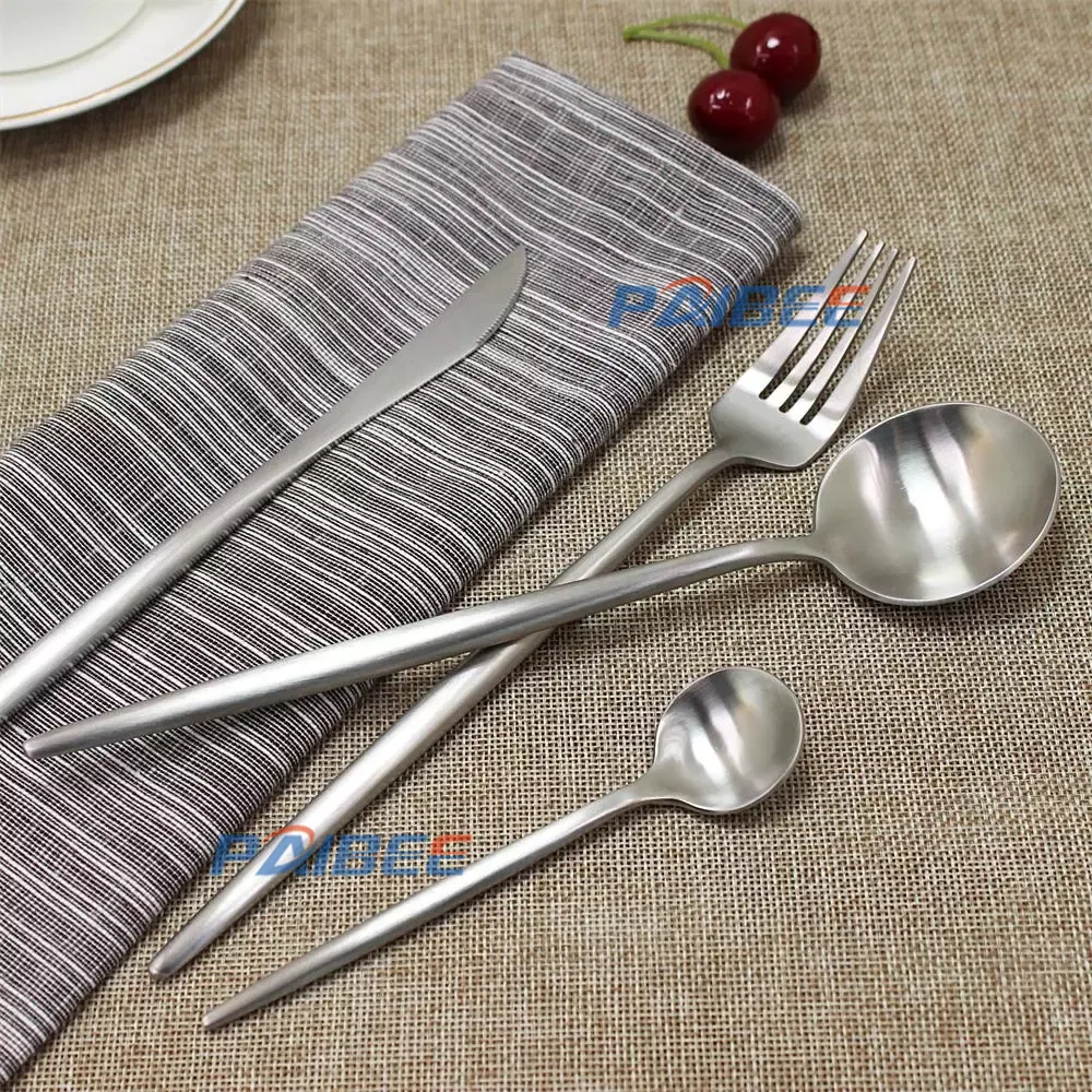 16 Piece Gift Box Packingstainless Steel Cutlery 18/10 Black Plated Flatware Shining Matt Black Cutlery