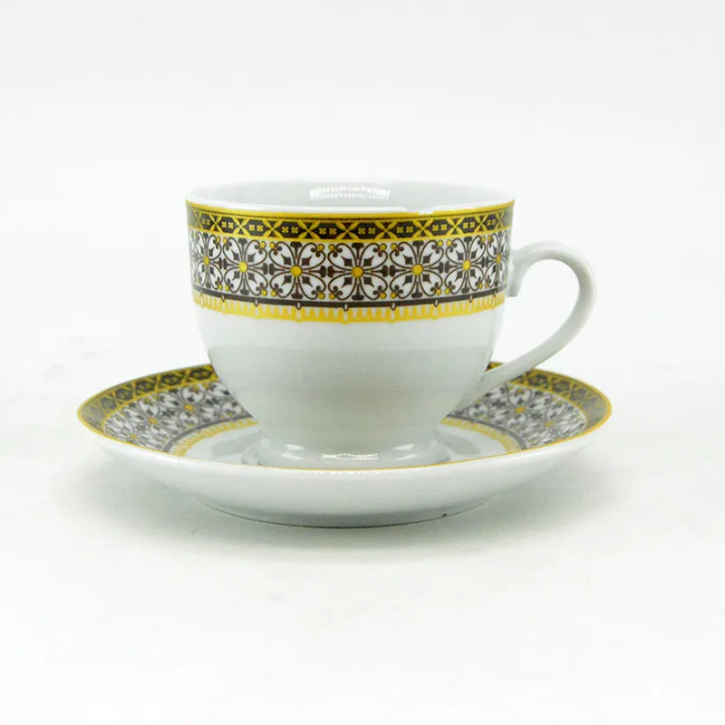 160 Ml Cheap Royal Golden Rim Coffee Cup and Saucer Cup & Saucer Set