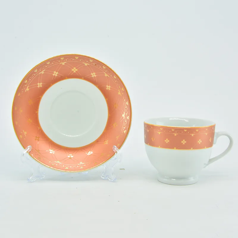 160 Ml Cheap Royal Golden Rim Coffee Cup and Saucer Cup & Saucer Set