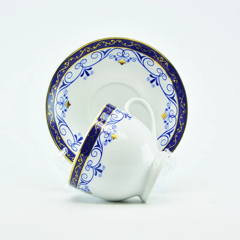 160 Ml Cheap Royal Golden Rim Coffee Cup and Saucer Cup & Saucer Set