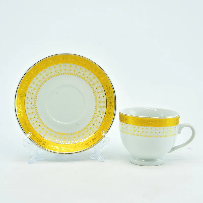 160 Ml Cheap Royal Golden Rim Coffee Cup and Saucer Cup & Saucer Set