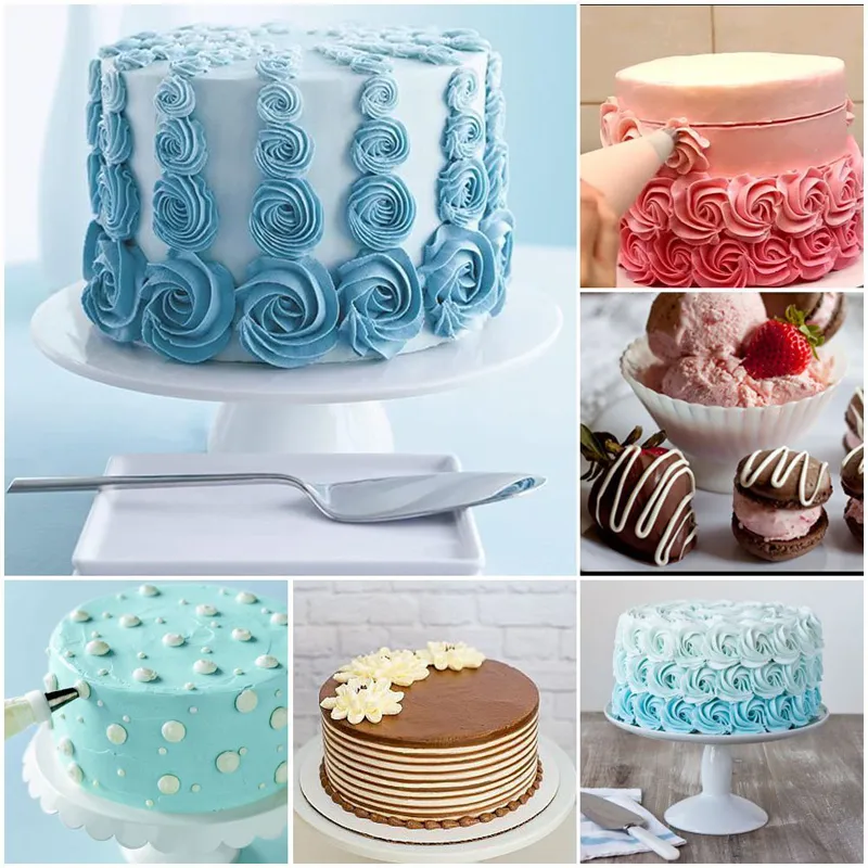 164PC Cake Decorating Tools Kitchen Supplies Banquets Pastry Tube Practical Multi Function Turntable Cake Turntable Set Baking Decoration Tool Set