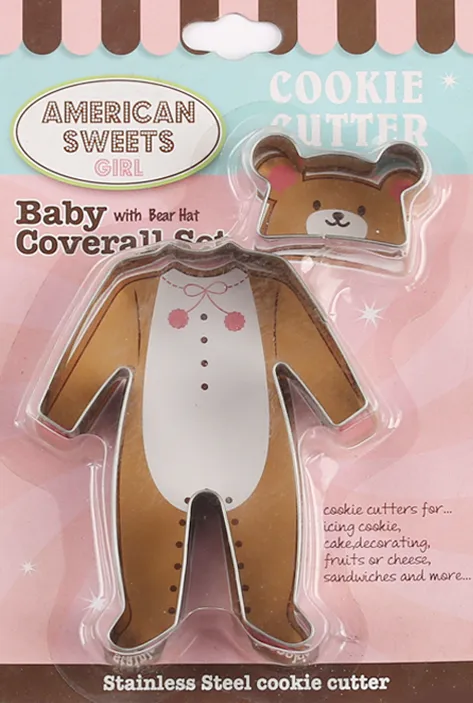 2-PC Baby Coverall Cookie Cutter Set with Blistered Pack