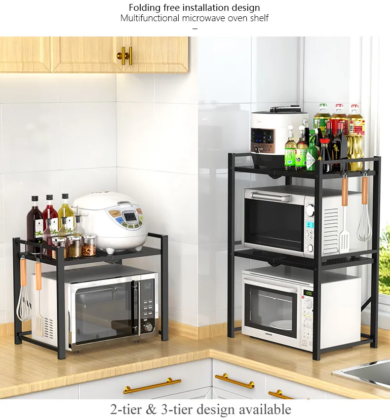 2 Tier Multi-Functional Rack Kitchen Organizer No Assembly Required