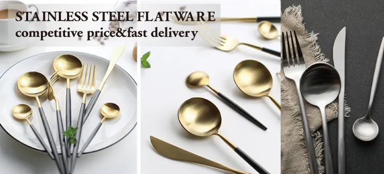 201 Stainless Steel Cutlery Set 33PCS Dinner Set with Cutlery Soup Spoon Kitchenware with PVC Box
