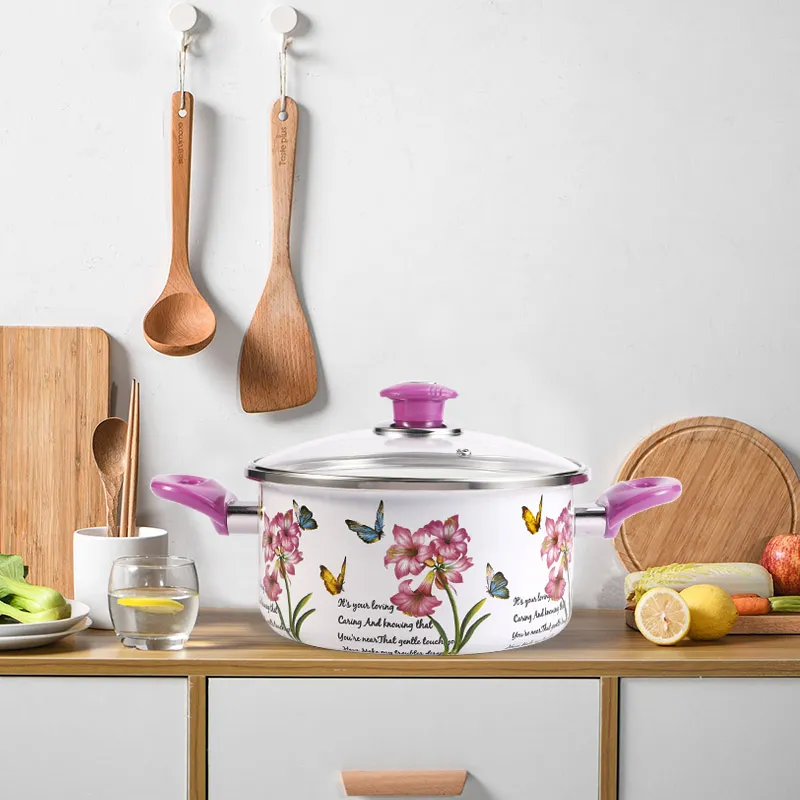 26cm High Quality Best Selling Stocks Cookware Pot Enamel Cooking Casserole