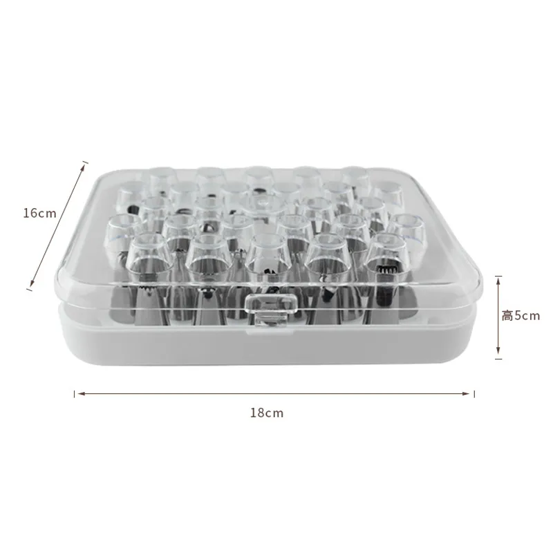 26PCS Cream Bakeware Cupcake Cake Decorating Pastry Nozzles Piping Sets with Box