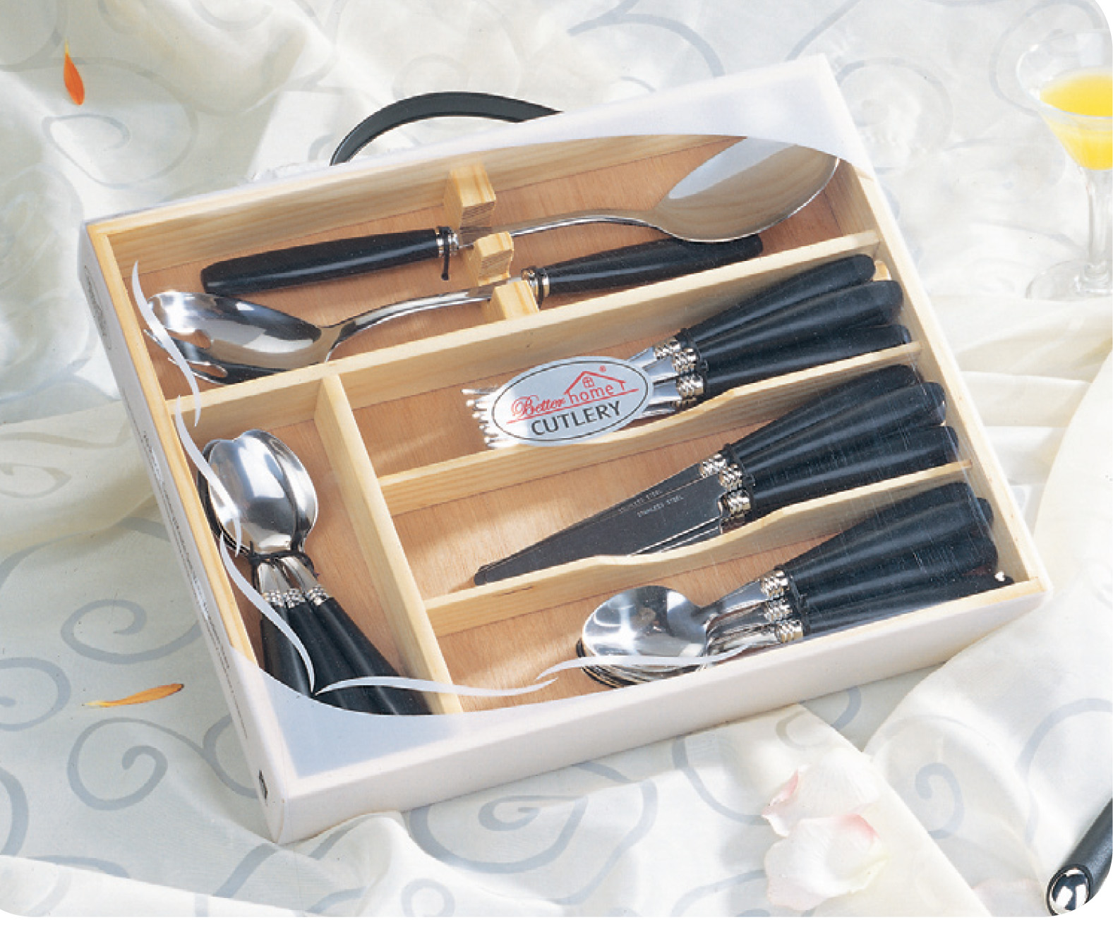 26PCS Stainless Steel Kitchenware in Wood Tray ( P17 )