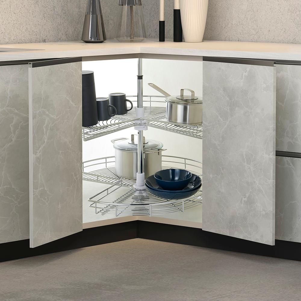 270 Degree Revolving Wire Basket for Kitchen Corner