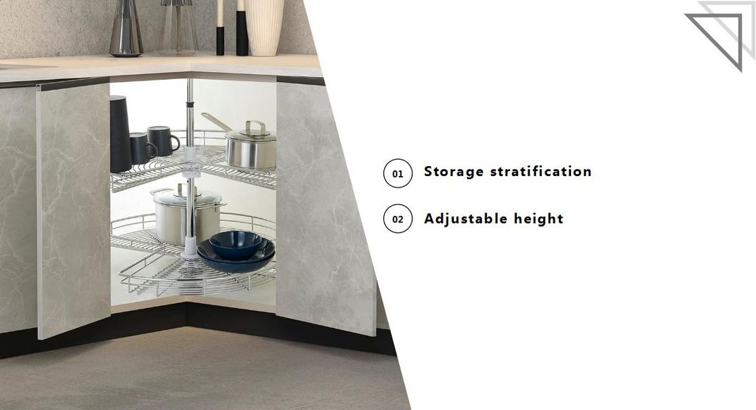 270 Degree Wire Revolving Corner Basket for Kitchen