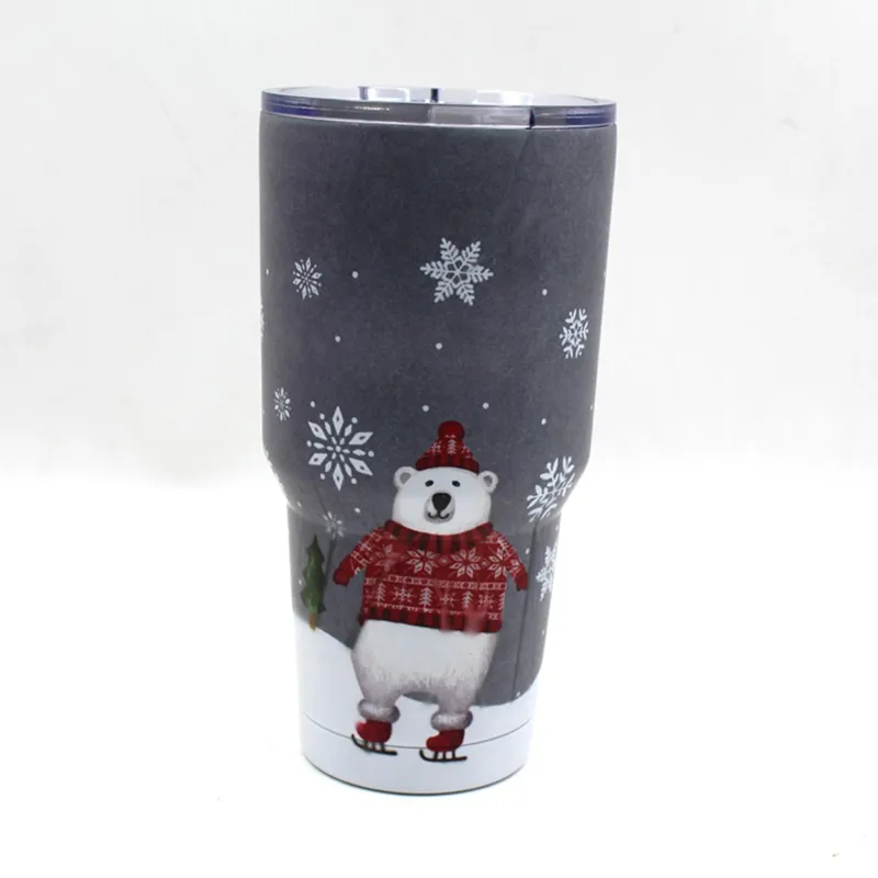 30oz Stainless Steel Insulated Tumbler, Custom Christmas Gift Mugs