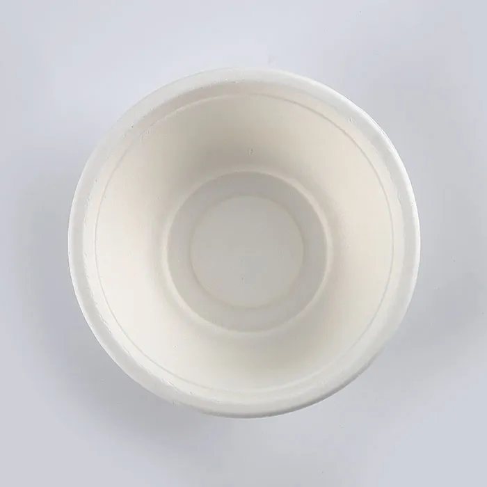 500ml 18oz Bagasse Salad Tableware Bowl with Pet Lid Cover Cookware Set