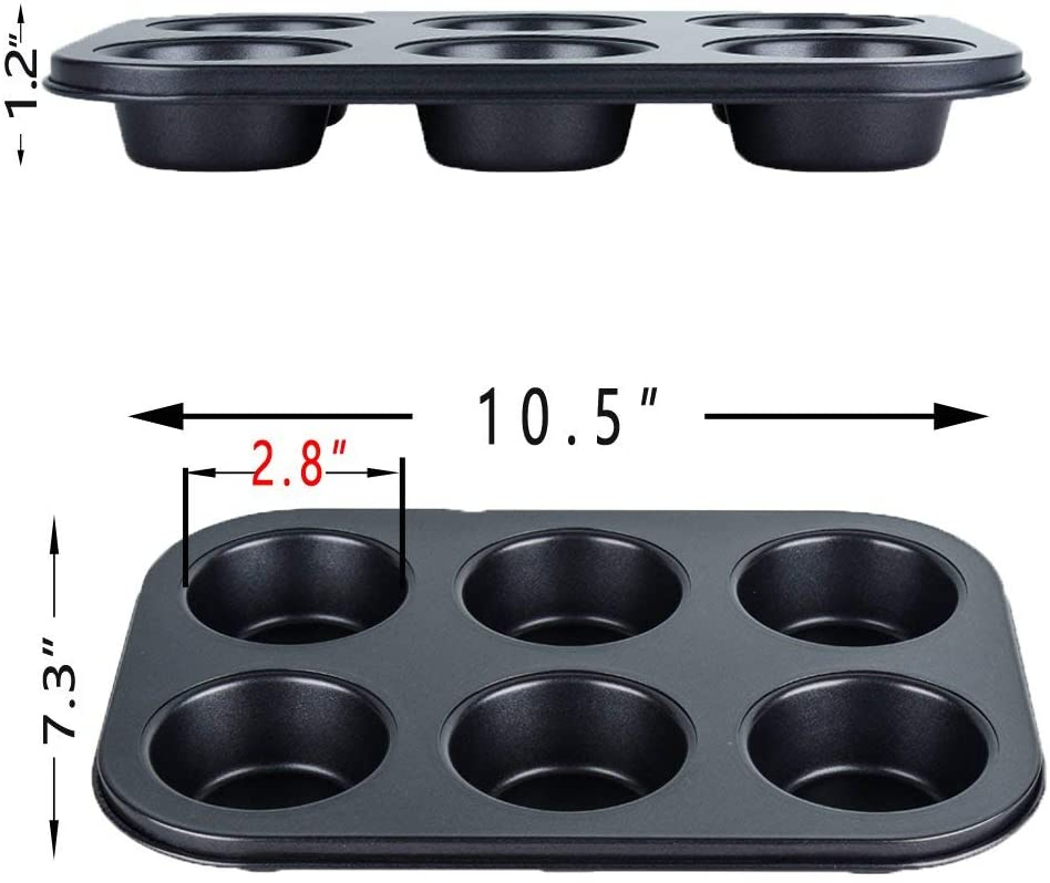 6-Cavity Non-Stick Cupcake Pan Muffin Pan Muffin Tins