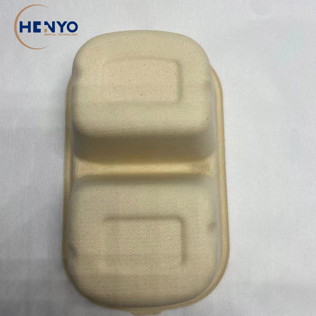 700ml Double Compartments Disposable Biodegradable Tableware Lunch Box Mess Tin