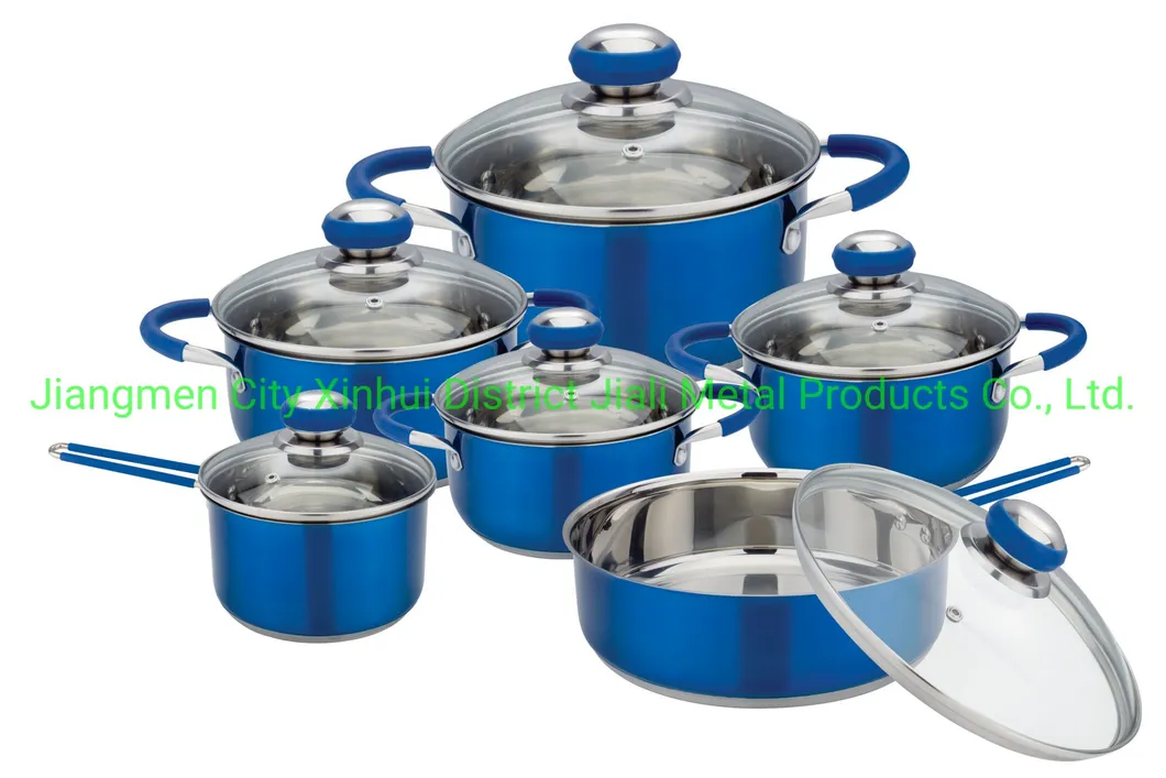 8 PCS New Style Kitchenware Stainless Steel Kitchen Utensils. Stainless Steel Cookware with Glass Lid