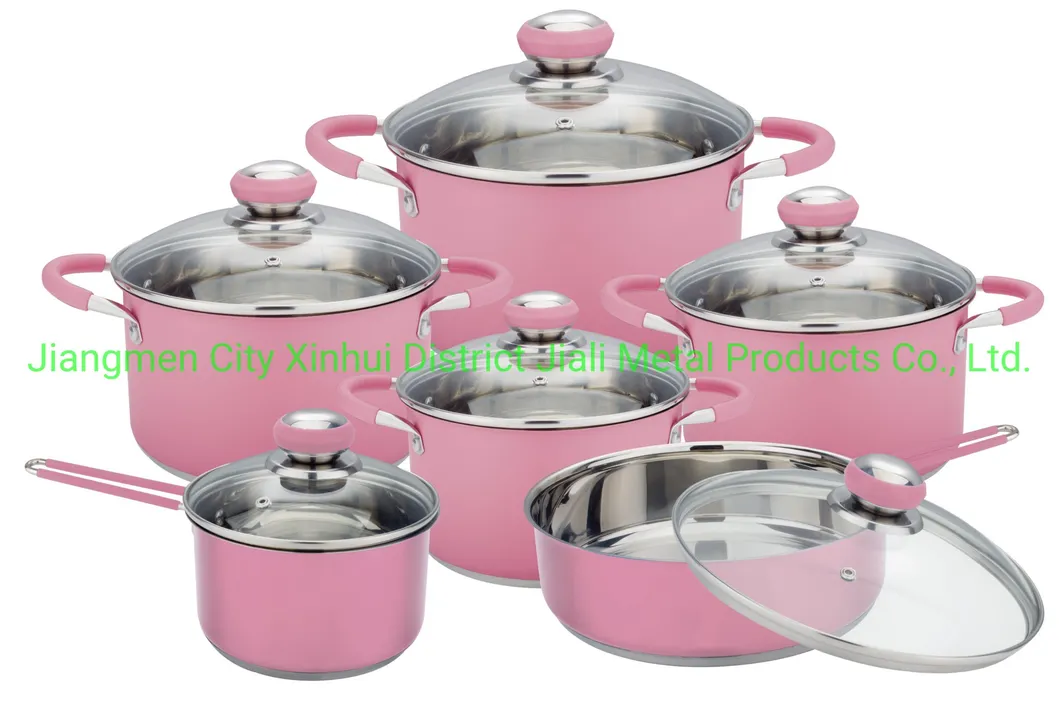 8 PCS New Style Kitchenware Stainless Steel Kitchen Utensils. Stainless Steel Cookware with Glass Lid
