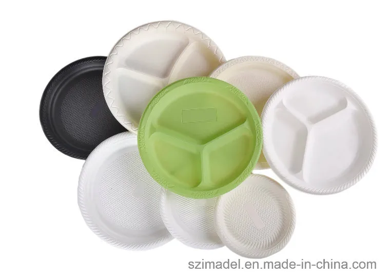 9 Inch Round White Dessert Sugarcane Biodegradable Corn Starch Disposable Plate