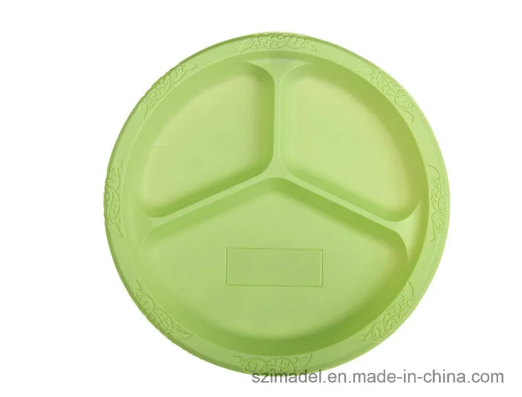 9 Inch Round White Dessert Sugarcane Biodegradable Corn Starch Disposable Plate