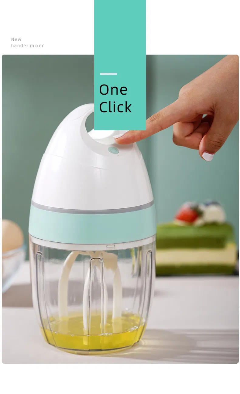 900ml Electric Whisk High Efficiency Household Small Baking One Press Automatic Whip Whisk Cream Cake Mixer Kitchen Tools Egg Whisk Beater