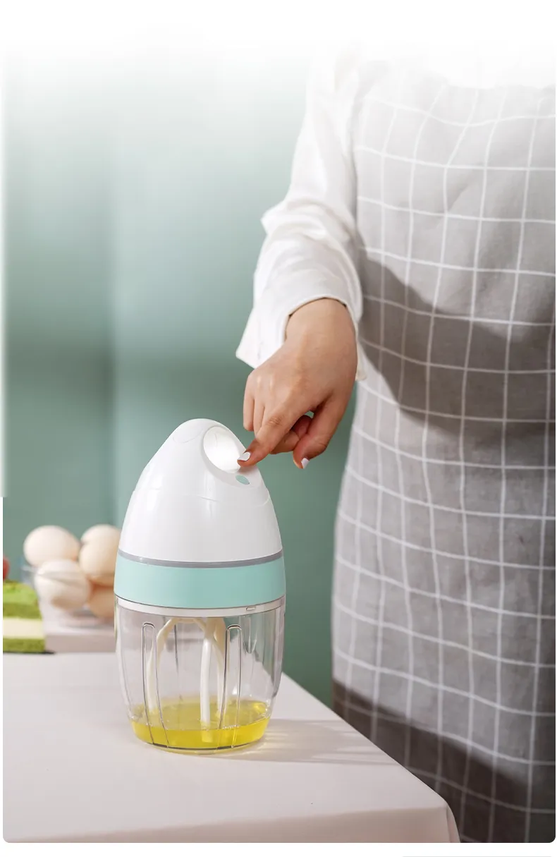 900ml Electric Whisk High Efficiency Household Small Baking One Press Automatic Whip Whisk Cream Cake Mixer Kitchen Tools Egg Whisk Beater