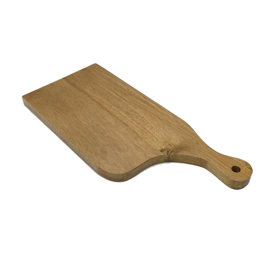 Acacia Wood Cutting Board for Kitchen with Handle Serving Tray Bread Tray Pizza Plate Crackers Platter Chopping Board for Meat Bread