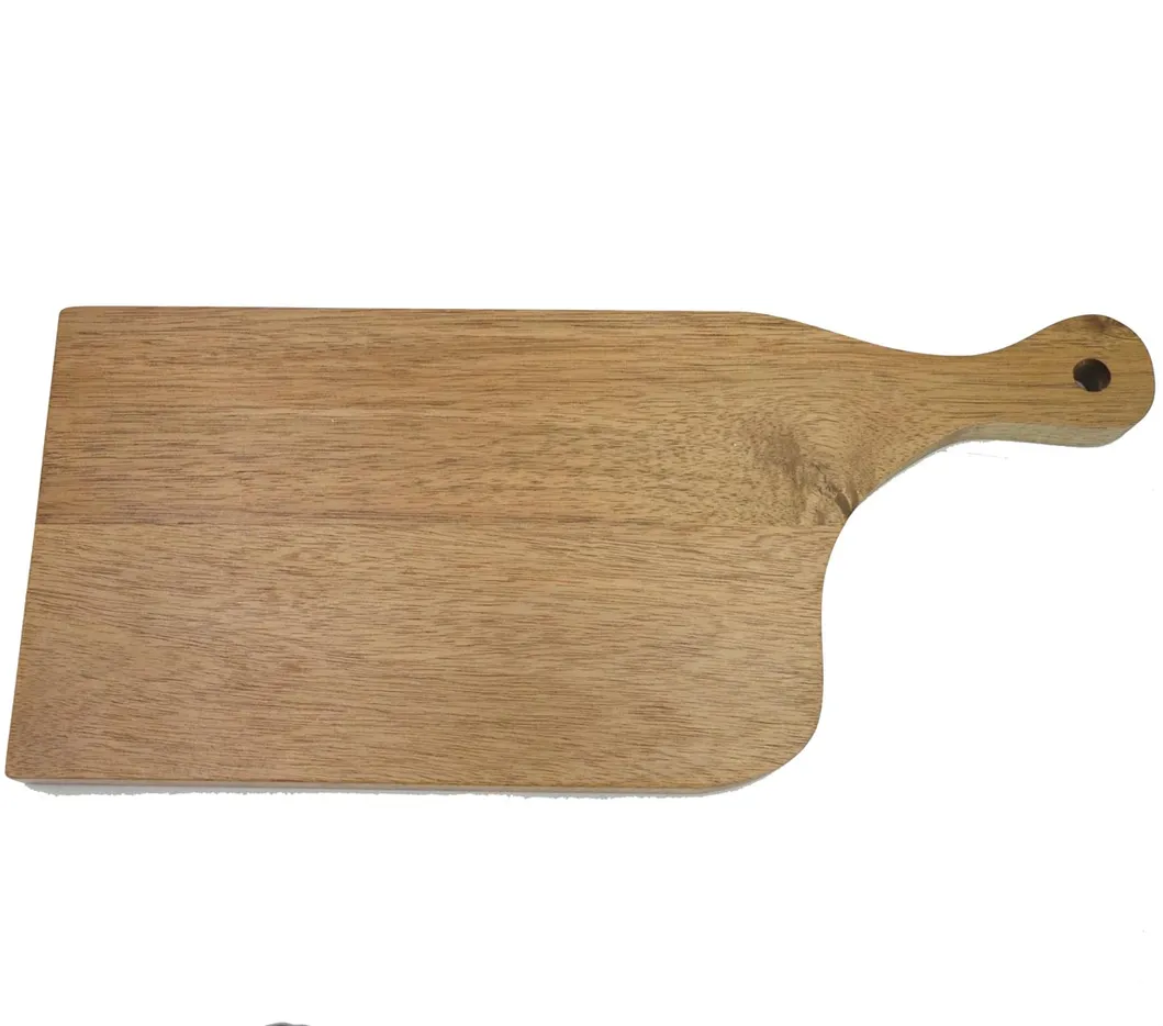 Acacia Wood Cutting Board for Kitchen with Handle Serving Tray Bread Tray Pizza Plate Crackers Platter Chopping Board for Meat Bread