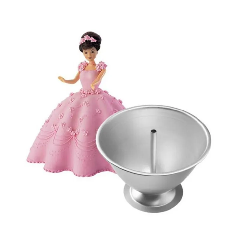 Aluminum Anode Princess Dress Modeling Mold Household Cartoon Aluminum Doll Cake Mold Baking Tools