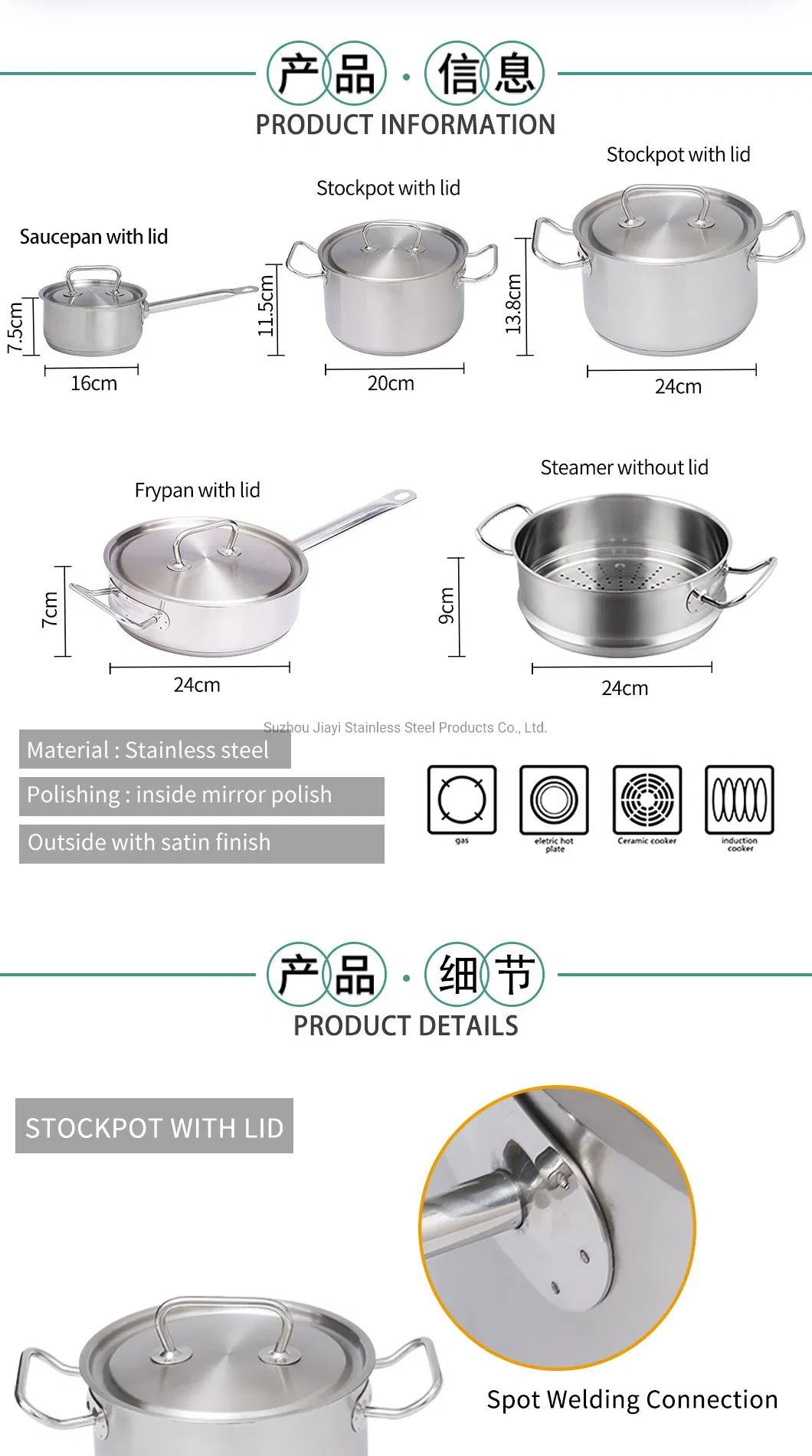 Amazon Hot Sale Ss18/10 Non-Stick Frying Pan Japanese Stainless Steel 304 Saucepan 26cm 28cm 30cm Fry Pan Chinese Supplier