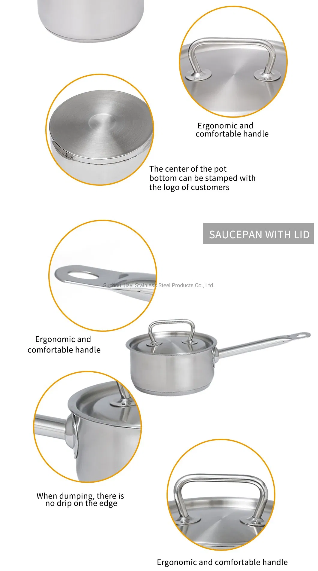 Amazon Hot Sale Ss18/10 Non-Stick Frying Pan Japanese Stainless Steel 304 Saucepan 26cm 28cm 30cm Fry Pan Chinese Supplier