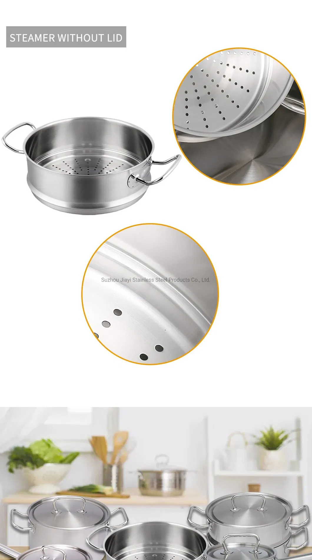 Amazon Hot Sale Ss18/10 Non-Stick Frying Pan Japanese Stainless Steel 304 Saucepan 26cm 28cm 30cm Fry Pan Chinese Supplier