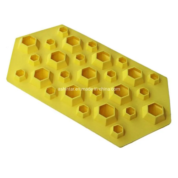 Approved Durable Diamond Shaped 27 Cavities Food Grade Silicone Ice Cube Tray
