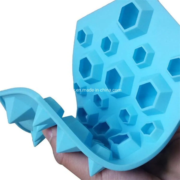 Approved Durable Diamond Shaped 27 Cavities Food Grade Silicone Ice Cube Tray