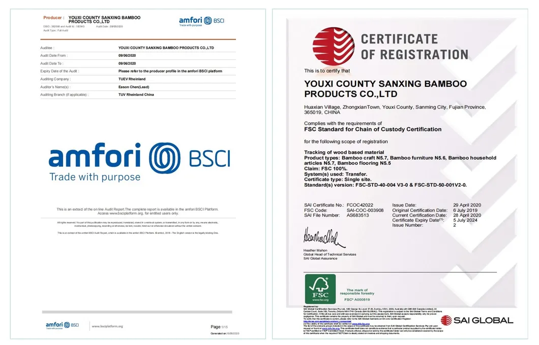 Bamboo Butler Serving Tray with Cut out Handlesy