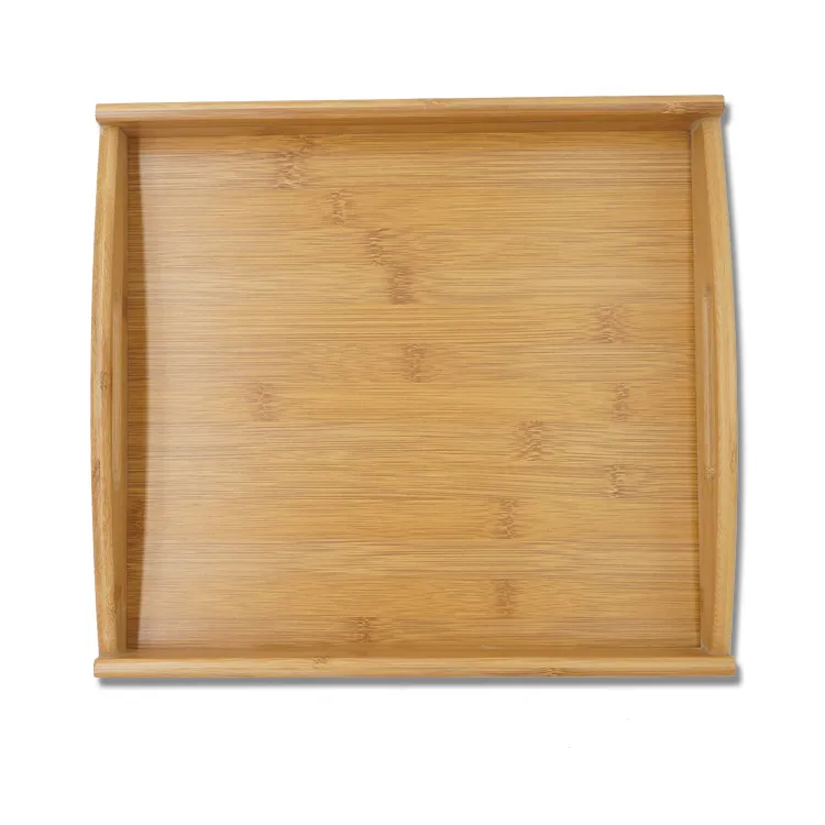 Bamboo Butler Serving Tray with Cut out Handlesy