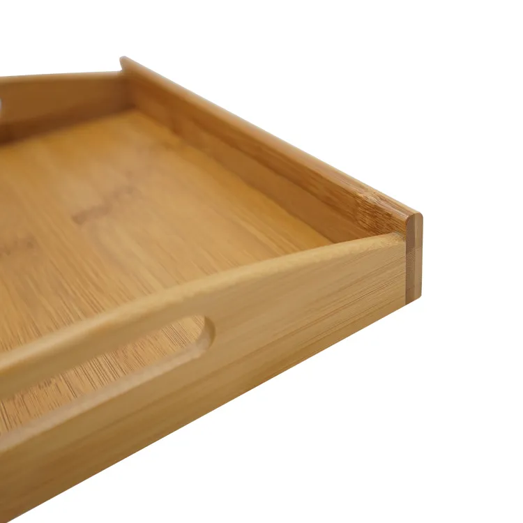 Bamboo Butler Serving Tray with Cut out Handlesy