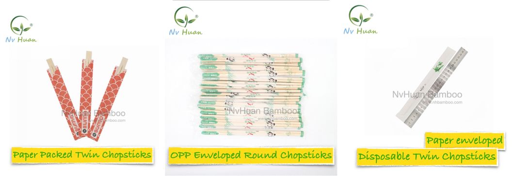 Bamboo Chopstick Paper Plastic Sleeve