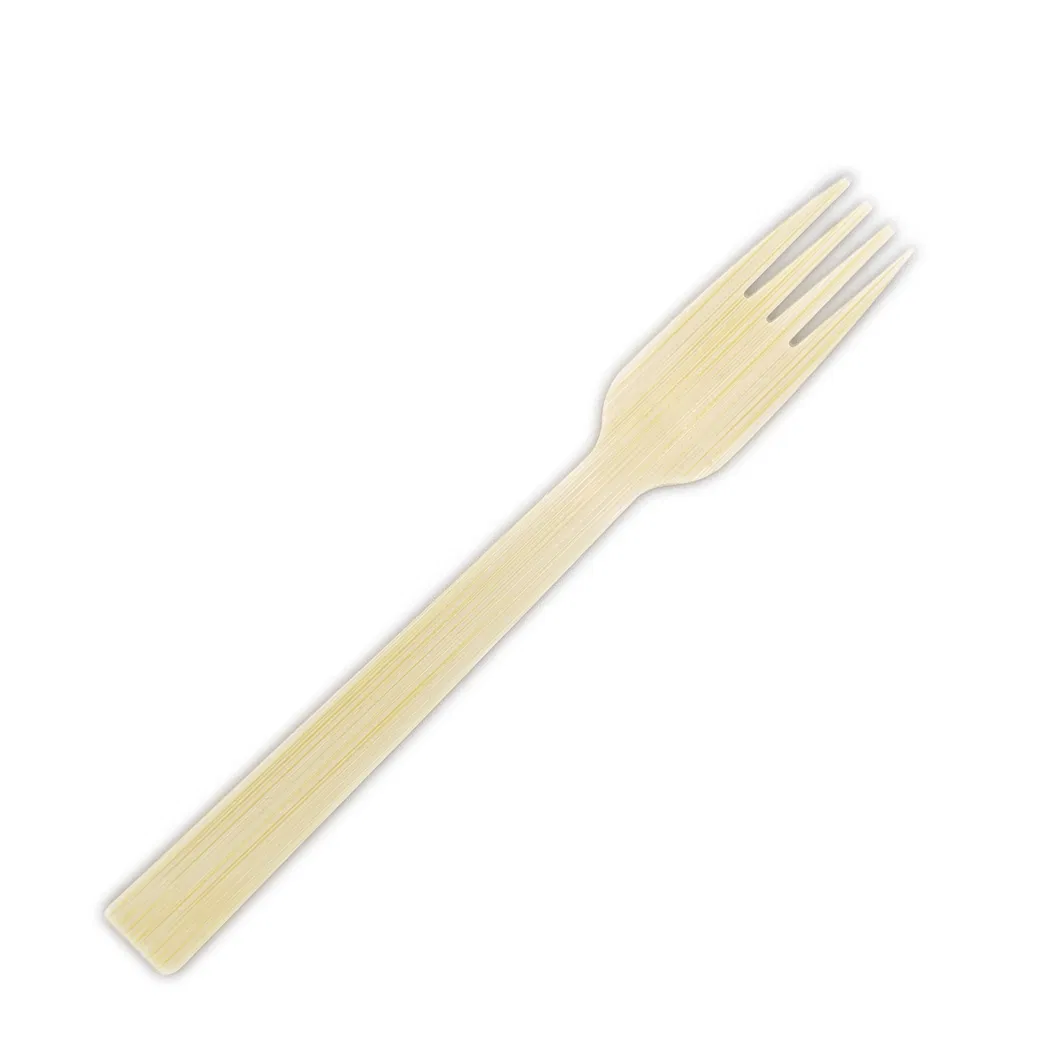 Bamboo Sawtooth Fork Knife Biodegradable Disposable Wooden Cutlery Utensils Bamboo Spoon and Fork