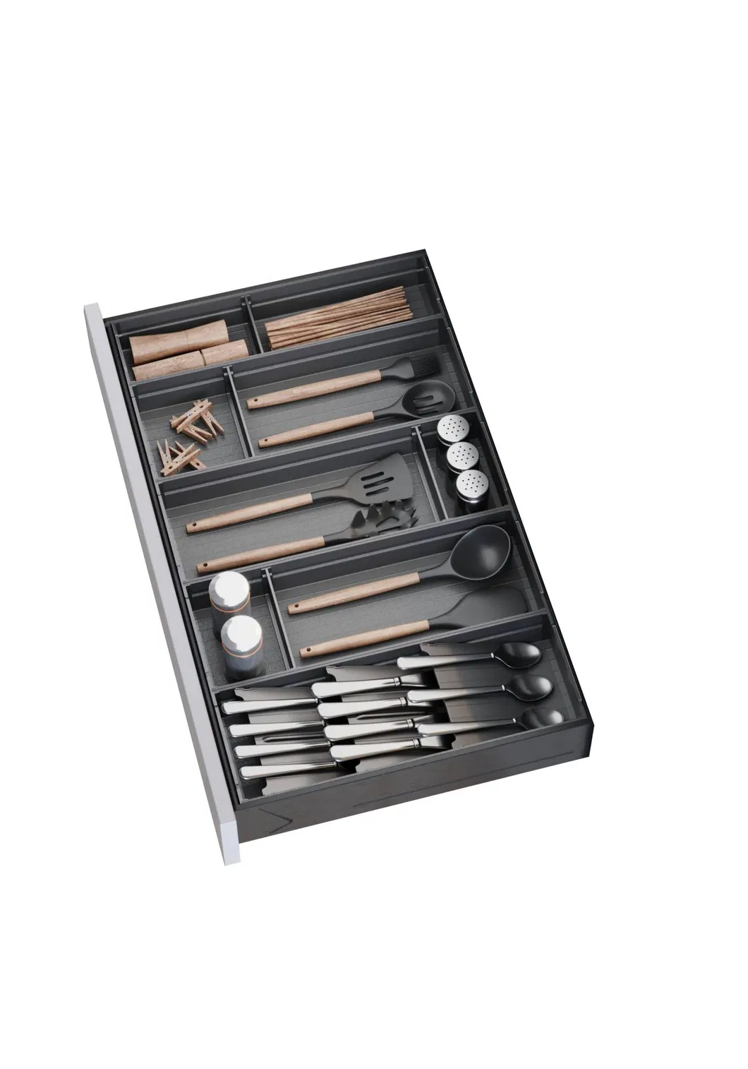Base Cabinet Drawer Basket Modular Parts Tools Organizer