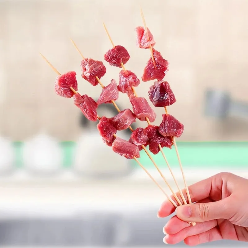 BBQ Wholesale Stick 40cm 50cm Custom Round Bamboo Teppo Skewer