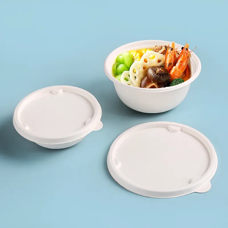 Biodegradable 700ml Salad Bowl with Lid for Take out