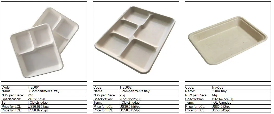 Biodegradable Disposable 850ml Food Container with Lid