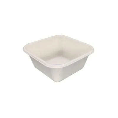 Biodegradable Food Packaging Bagasse 250ml Square Box, Sugar Cane Dinner Box