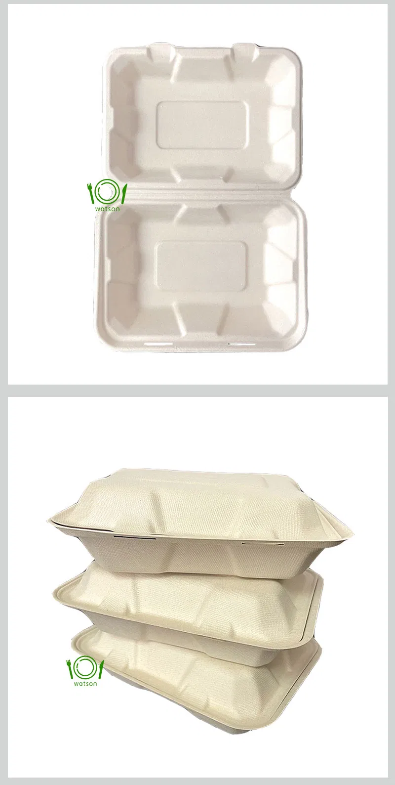 Box Packaging Snack Eco-Friendly Meal Box Oil and Water Resistant Dinner Container