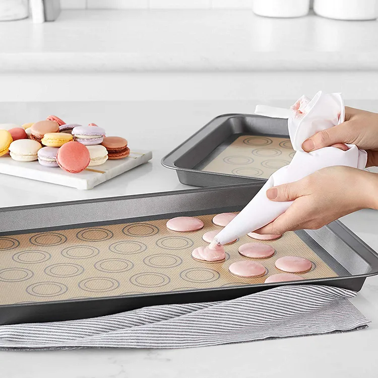BPA Free Reusable Non Stick Cookie Pastry Silicone Baking Mat Macaron Mat